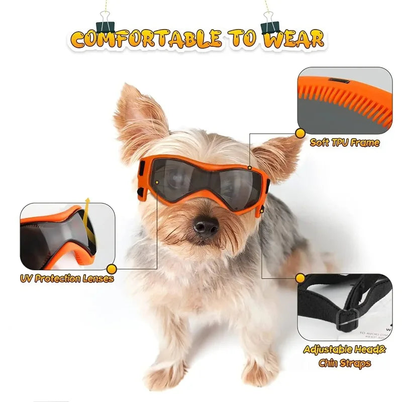 Pet Accessories Dog Outdoor UV Protection Sunglasses – Adjustable Goggles for Small/Medium Breed Dogs and Cats