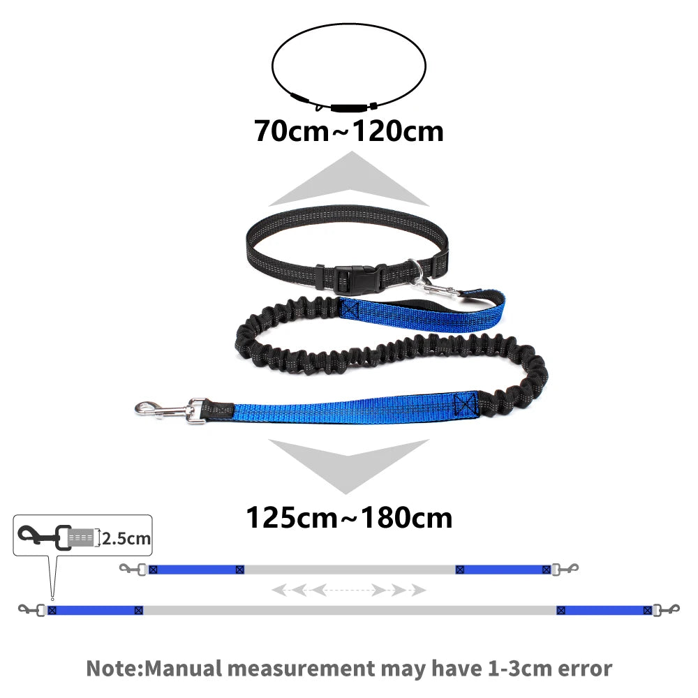 Hand-Free Dog Leash – Adjustable Waist Belt for Running, Jogging, and Walking