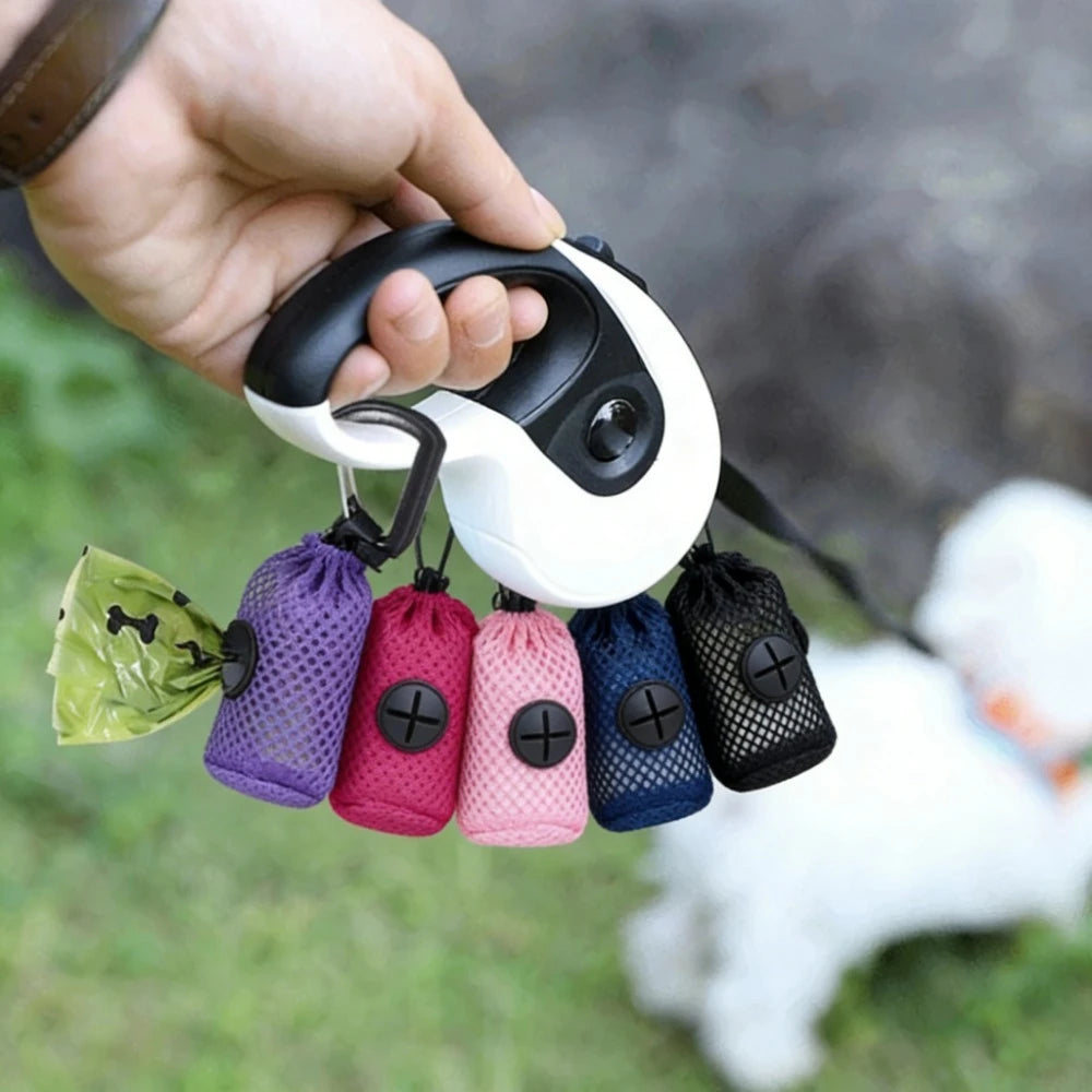 Portable Dog Poop Bag Holder – Essential Leash Attachment for Outdoor Walking