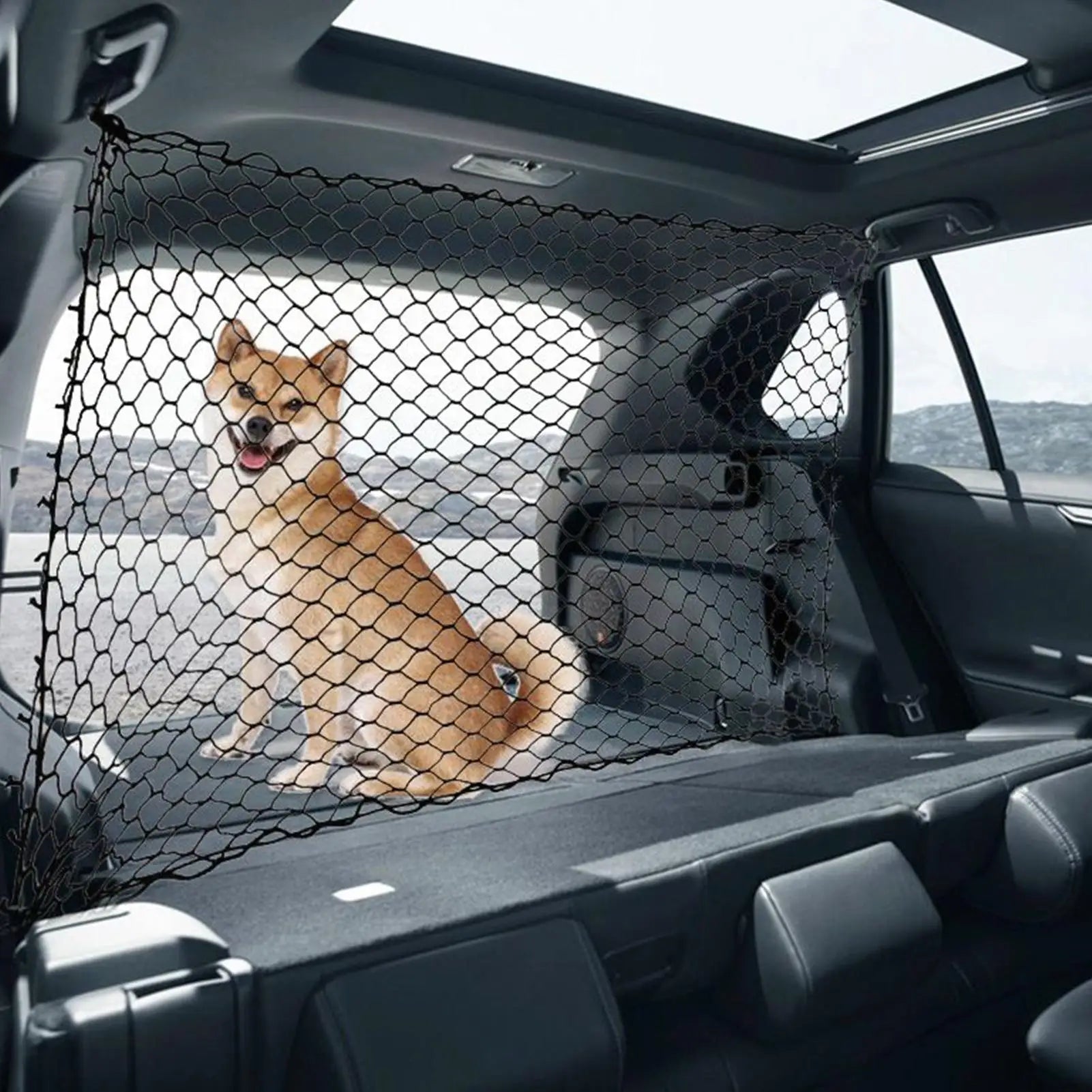 SUV Safety Dog Net – Escape-Proof Vehicle Barrier for Cars, Trucks, and SUVs