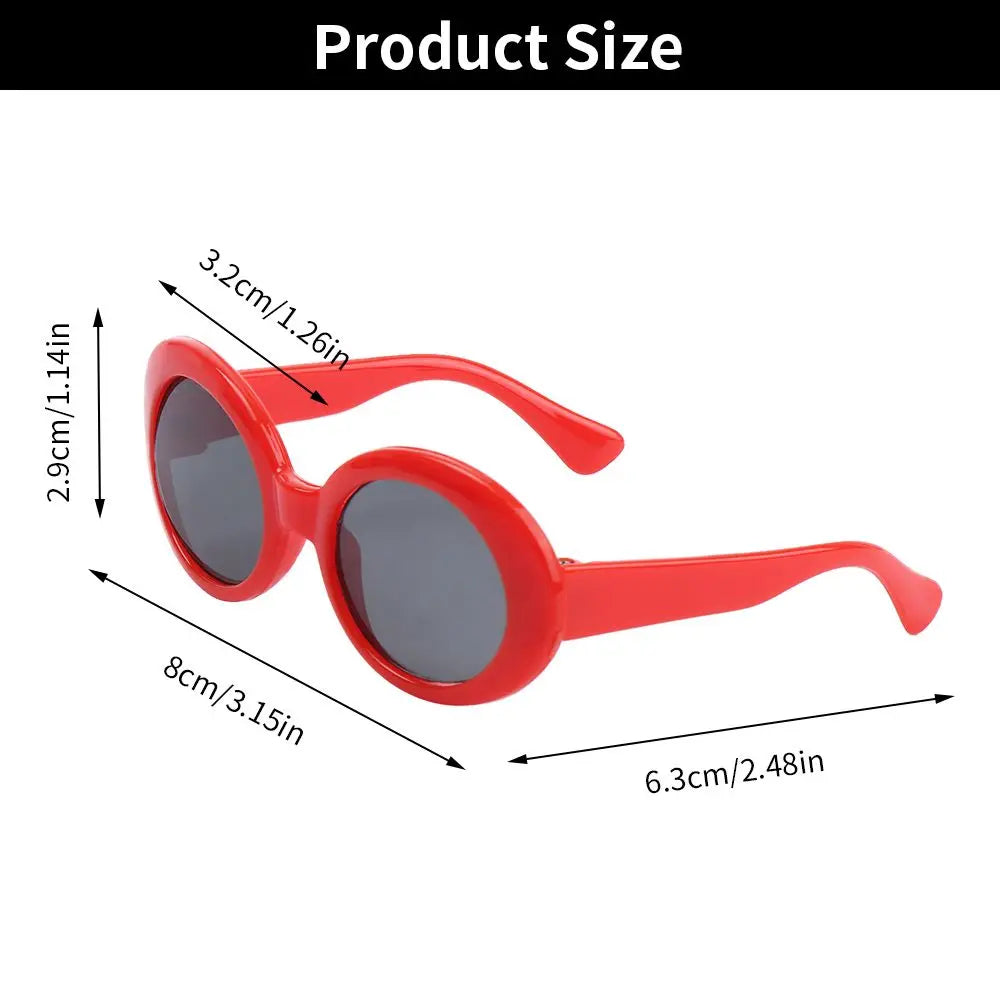 Cool Pet Sunglasses – Stylish Round Frame Glasses for Cats and Small Dogs