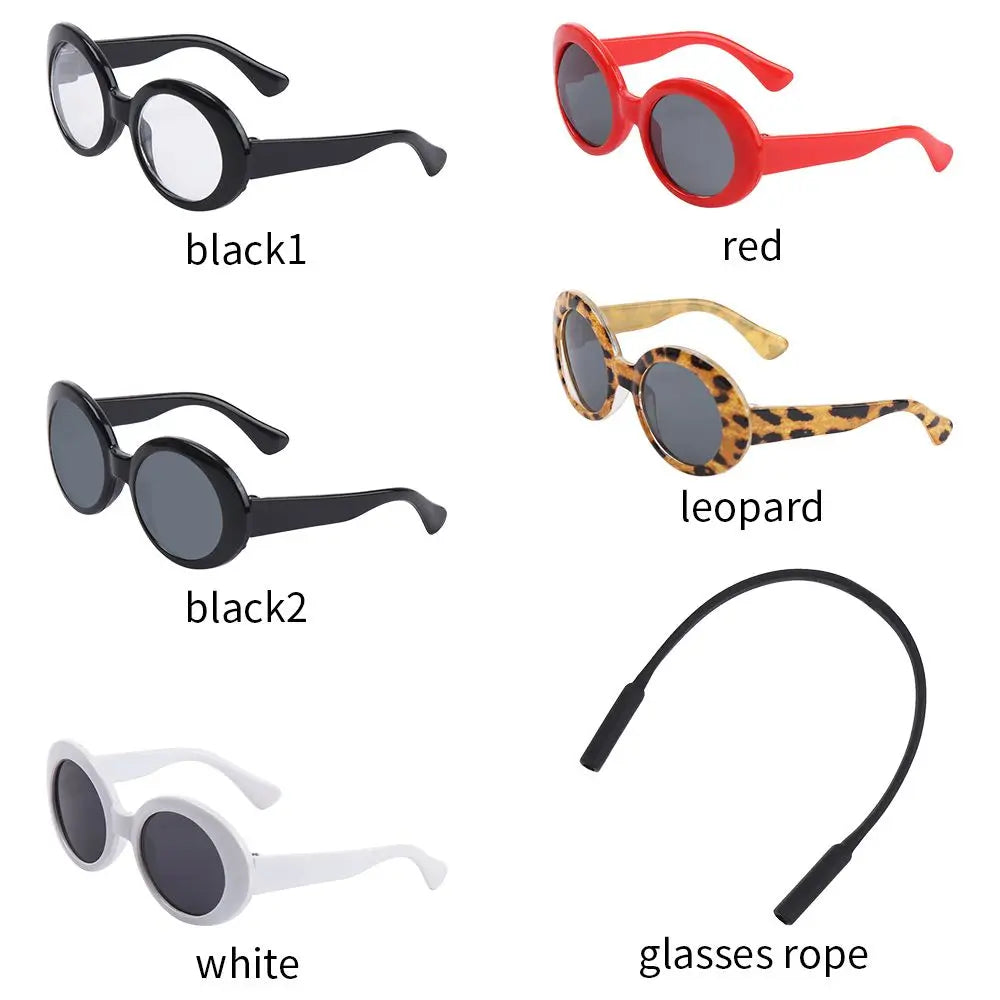 Cool Pet Sunglasses – Stylish Round Frame Glasses for Cats and Small Dogs