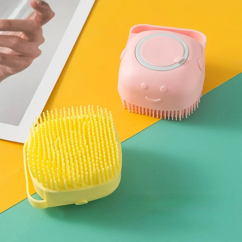 Pet Shampoo Massager Brush – Soft Grooming & Bathing Tool for Dogs and Cats