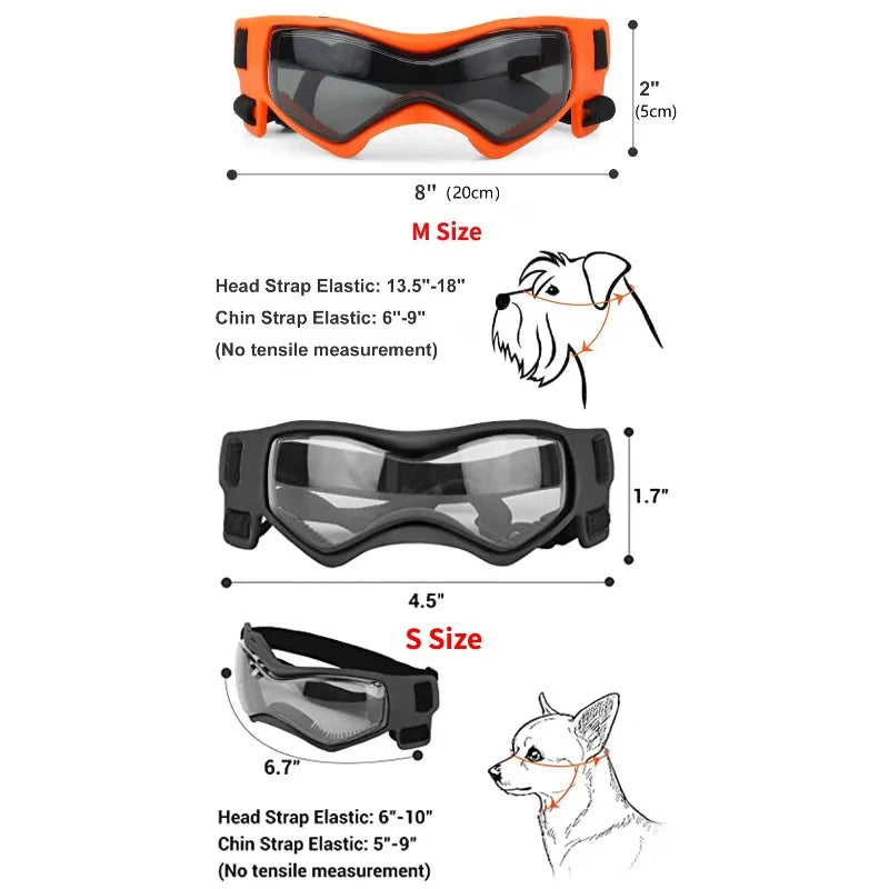 Pet Accessories Dog Outdoor UV Protection Sunglasses – Adjustable Goggles for Small/Medium Breed Dogs and Cats