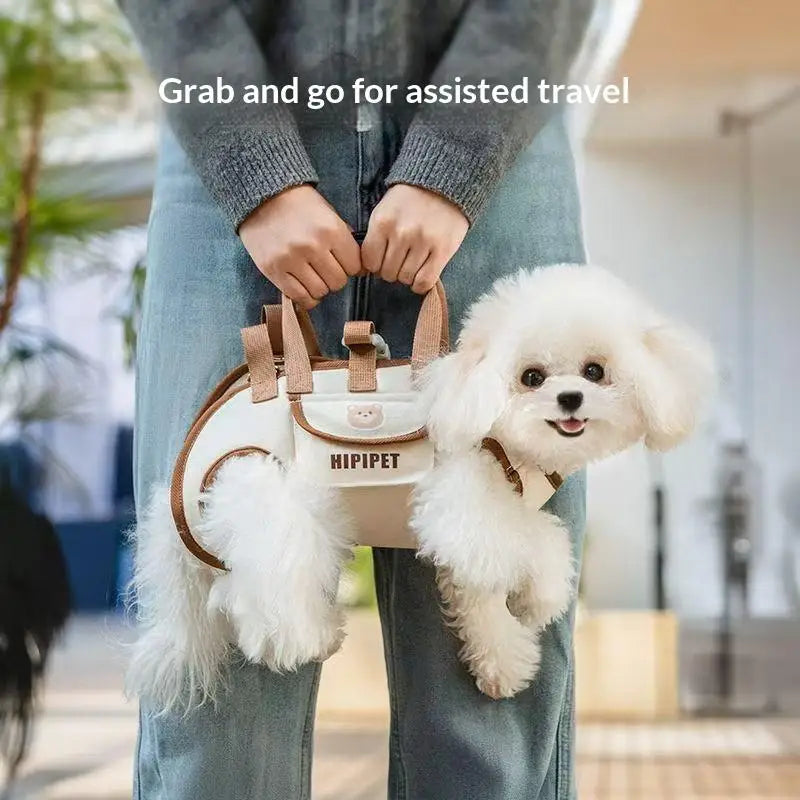 Adjustable Shoulder Handheld Travel Carrier – Portable Outdoor Pet Bag for Dogs and Cats