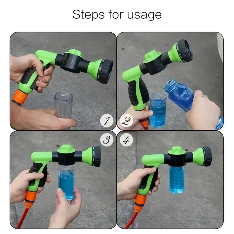 Professional Portable Foam Lance Water Gun for Cars & Pets