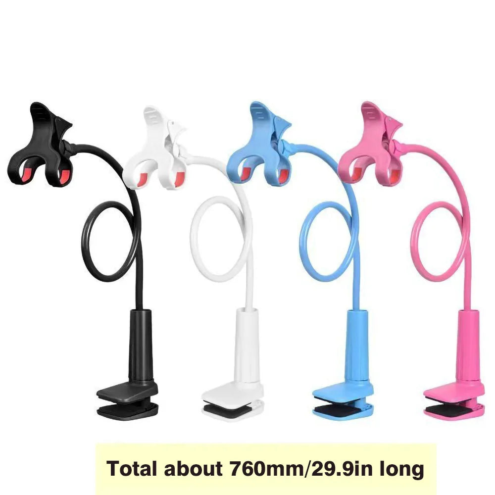 Lazy Bedside DesktopMobile Phone Clamp Bracket Flexible Long Arm Gooseneck Lazy Person Bracket With Handle Overhead Live Bracket